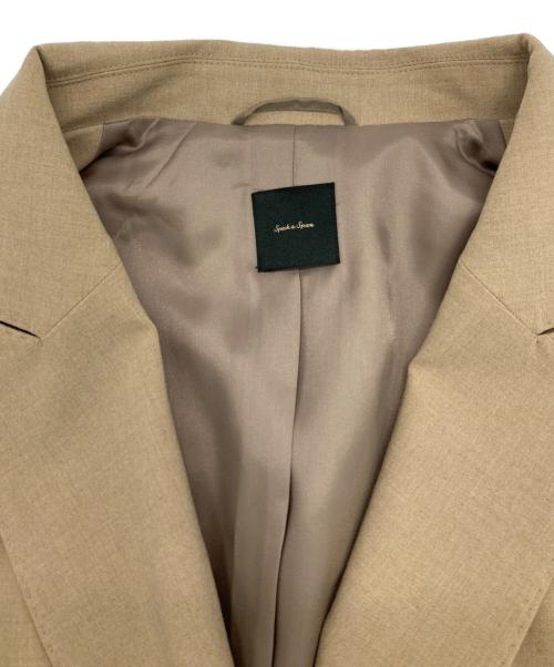 Spick and Span（スピック＆スパン）Spick and Span (スピック＆スパン) レーンウィーブダブルブレストジャケット ブラウン サイズ:38の古着・服飾アイテム