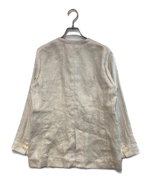 IENA（イエナ）IENA (イエナ) フレンチリネンツイルWブレストJK ベージュ サイズ:38の古着・服飾アイテム