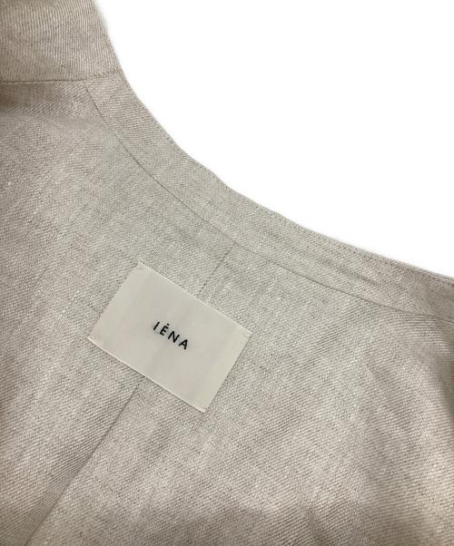 IENA（イエナ）IENA (イエナ) フレンチリネンツイルWブレストJK ベージュ サイズ:38の古着・服飾アイテム