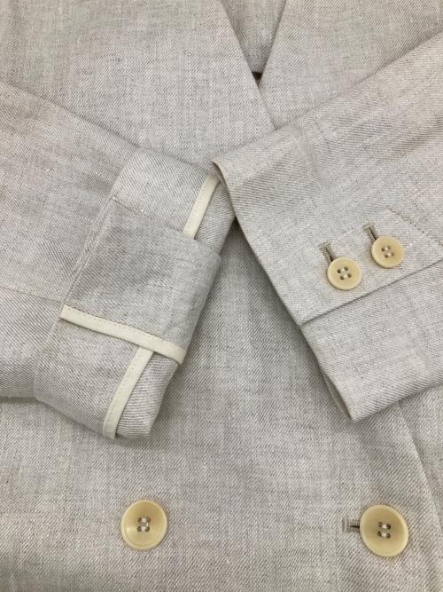 IENA（イエナ）IENA (イエナ) フレンチリネンツイルWブレストJK ベージュ サイズ:38の古着・服飾アイテム