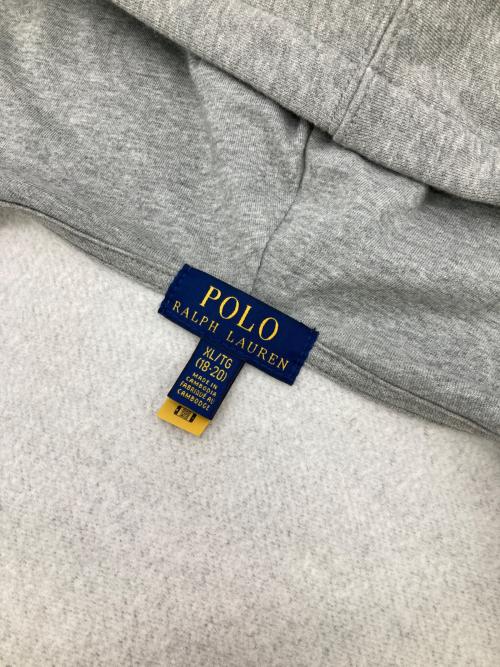 POLO RALPH LAUREN（ポロ・ラルフローレン）POLO RALPH LAUREN (ポロ・ラルフローレン) 裏起毛ジップパーカー グレー サイズ:XLの古着・服飾アイテム