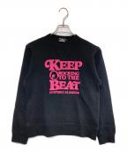 Hysteric Glamourヒステリックグラマー）の古着「KEEP BEAT スウェット」｜ブラック