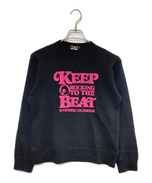 Hysteric Glamour（ヒステリックグラマー）Hysteric Glamour (ヒステリックグラマー) KEEP BEAT スウェット ブラック サイズ:Mの古着・服飾アイテム