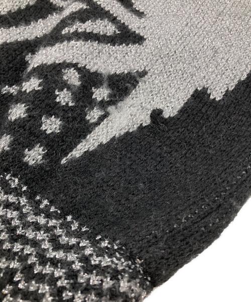 Hysteric Glamour（ヒステリックグラマー）Hysteric Glamour (ヒステリックグラマー) POW HYSTERICジャカード プルオーバー ブラック×シルバー サイズ:Freeの古着・服飾アイテム
