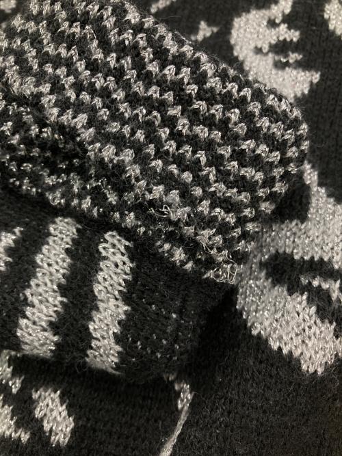 Hysteric Glamour（ヒステリックグラマー）Hysteric Glamour (ヒステリックグラマー) POW HYSTERICジャカード プルオーバー ブラック×シルバー サイズ:Freeの古着・服飾アイテム