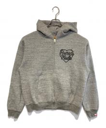 HUMAN MADE（ヒューマンメイド）の古着「HEART ZIP-UP SWEAT HOODIE」｜グレー