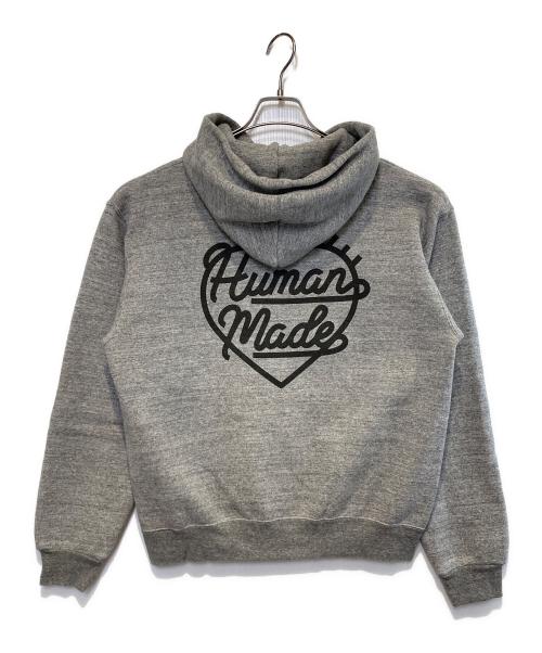 HUMAN MADE（ヒューマンメイド）HUMAN MADE (ヒューマンメイド) HEART ZIP-UP SWEAT HOODIE グレー サイズ:Mの古着・服飾アイテム
