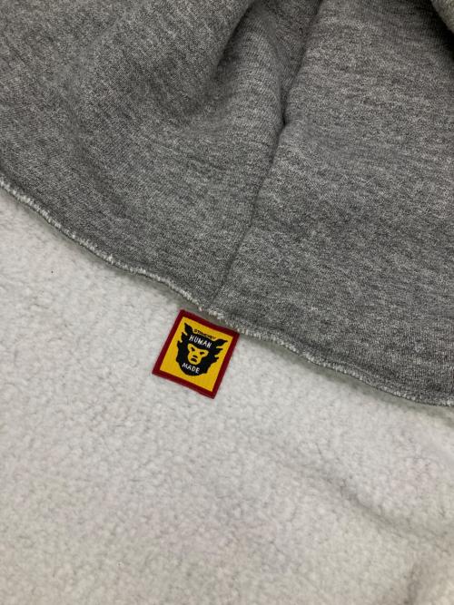 HUMAN MADE（ヒューマンメイド）HUMAN MADE (ヒューマンメイド) HEART ZIP-UP SWEAT HOODIE グレー サイズ:Mの古着・服飾アイテム