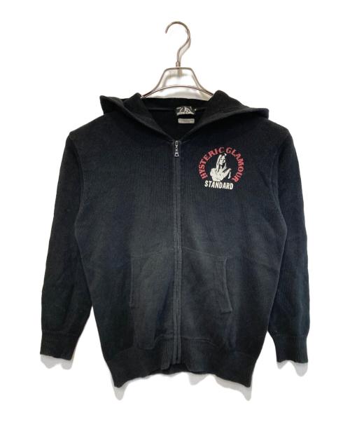 Hysteric Glamour（ヒステリックグラマー）Hysteric Glamour (ヒステリックグラマー) コットンリネンジップパーカー ブラック サイズ:Sの古着・服飾アイテム