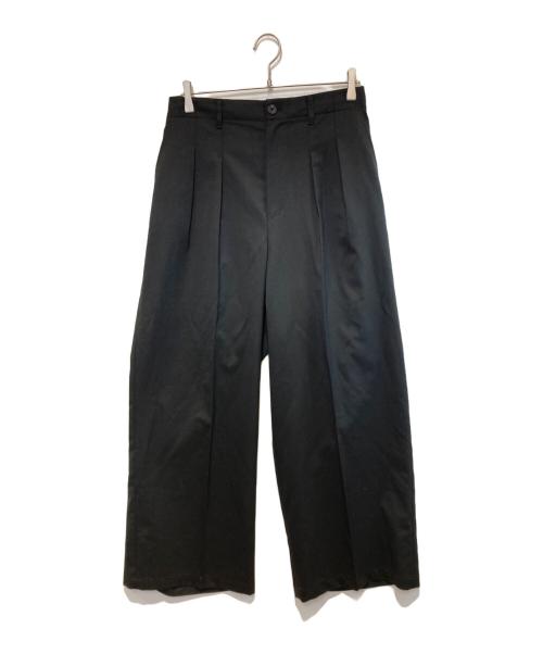 MAISON SPECIAL（メゾンスペシャル）MAISON SPECIAL (メゾンスペシャル) Wool Mix Continuous Tow-Tuck Wide Pants ブラック サイズ:02の古着・服飾アイテム