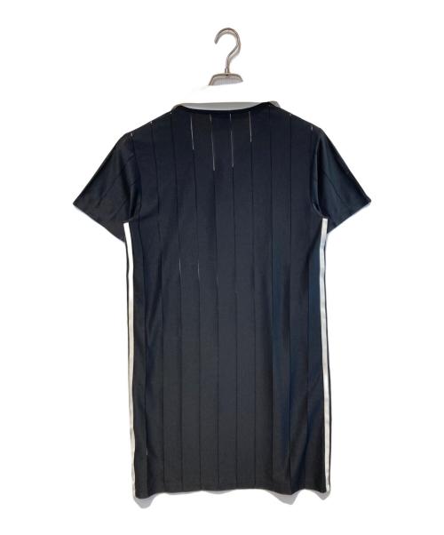 adidas（アディダス）adidas (アディダス) アディカラー スリーストライプス ピンストライプワンピース ブラック サイズ:XLの古着・服飾アイテム