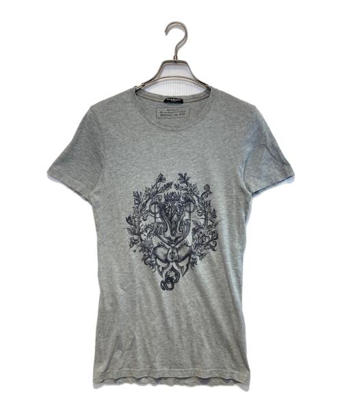 BALMAIN（バルマン）BALMAIN (バルマン) プリントTシャツ グレー サイズ:Sの古着・服飾アイテム