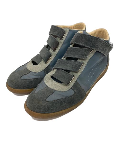 Maison Margiela（メゾンマルジェラ）Maison Margiela (メゾンマルジェラ) ベルクロハイカットスニーカー ネイビー サイズ:41の古着・服飾アイテム