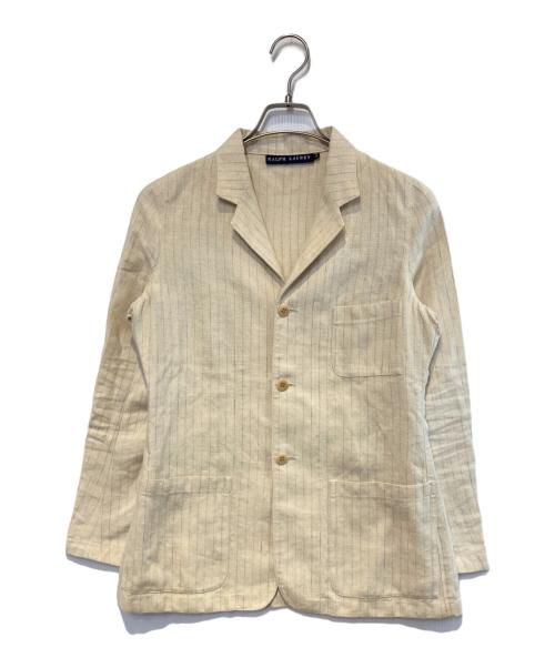 RALPH LAUREN（ラルフローレン）RALPH LAUREN (ラルフローレン) リネンテーラードジャケット ベージュ サイズ:9の古着・服飾アイテム