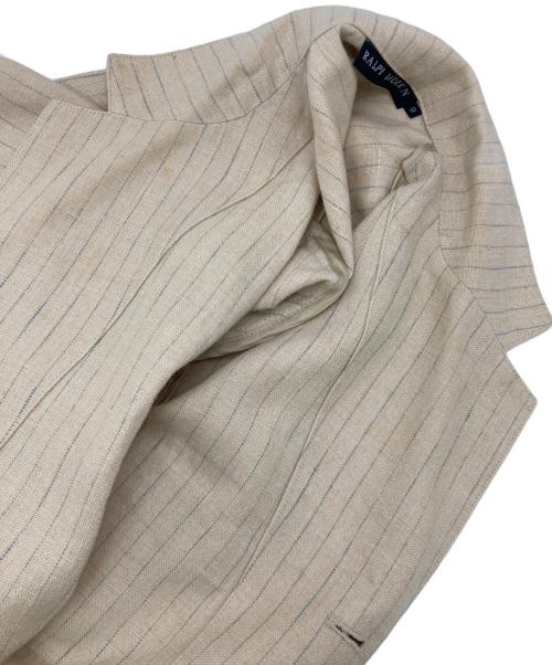 RALPH LAUREN（ラルフローレン）RALPH LAUREN (ラルフローレン) リネンテーラードジャケット ベージュ サイズ:9の古着・服飾アイテム