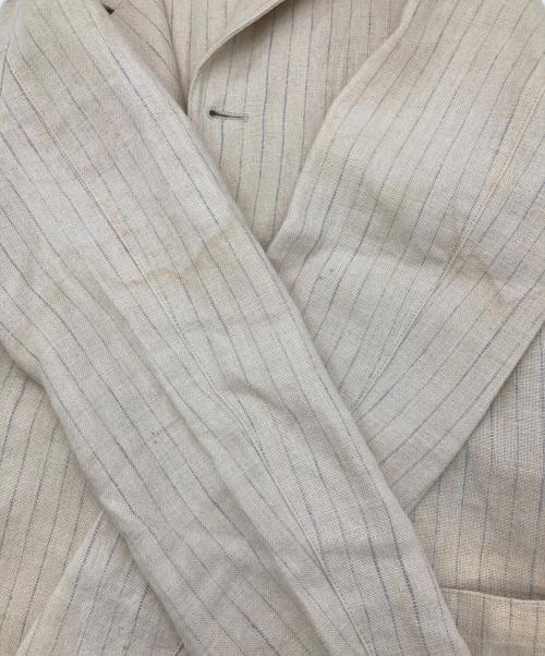 RALPH LAUREN（ラルフローレン）RALPH LAUREN (ラルフローレン) リネンテーラードジャケット ベージュ サイズ:9の古着・服飾アイテム