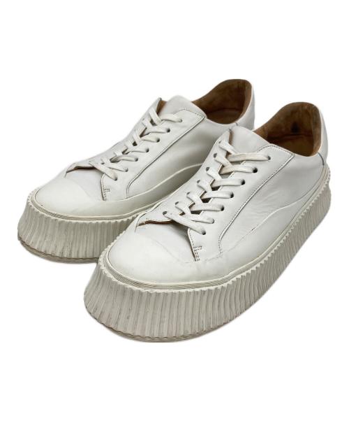 JIL SANDER（ジルサンダー）JIL SANDER (ジルサンダー) LOW TOP SNEAKERS ホワイト サイズ:42の古着・服飾アイテム