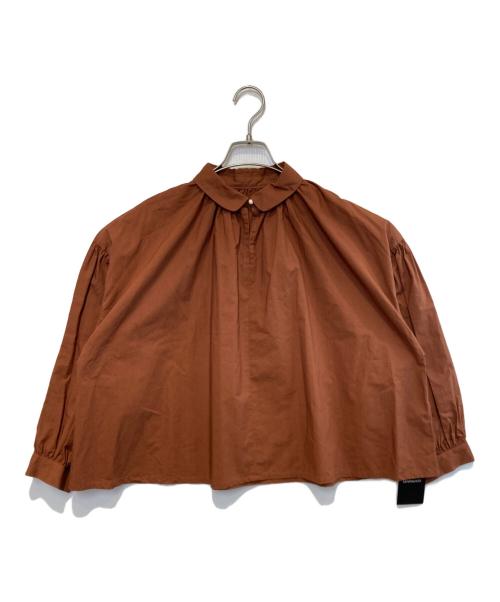 MARMARI（マルマリ）MARMARI (マルマリ) コットンギャザーブラウス ブラウン サイズ:Free 未使用品の古着・服飾アイテム
