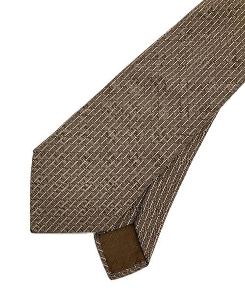 HERMES（エルメス）HERMES (エルメス) シルクネクタイ ブラウン サイズ:-の古着・服飾アイテム