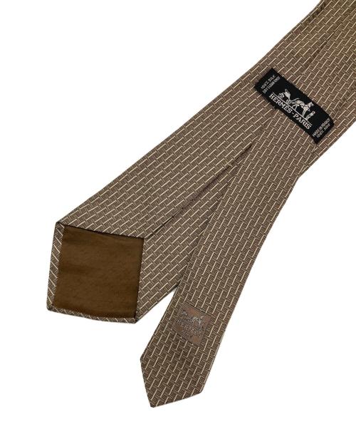 HERMES（エルメス）HERMES (エルメス) シルクネクタイ ブラウン サイズ:-の古着・服飾アイテム