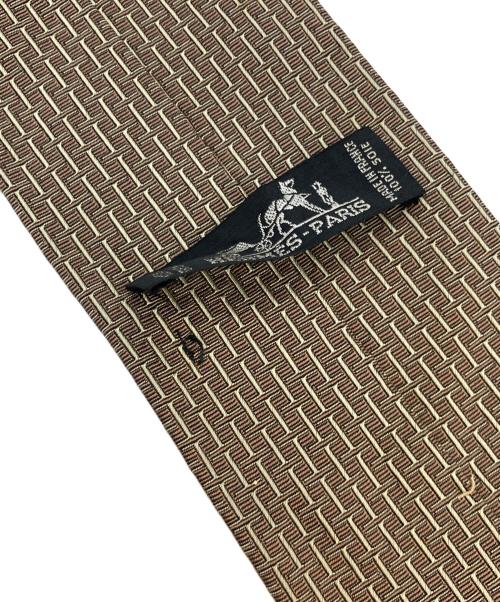 HERMES（エルメス）HERMES (エルメス) シルクネクタイ ブラウン サイズ:-の古着・服飾アイテム