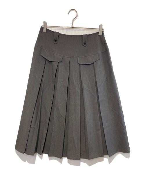 RAY BEAMS（レイ ビームス）RAY BEAMS (レイ ビームス) ボックス プリーツ ミディ スカート グレー サイズ:Freeの古着・服飾アイテム