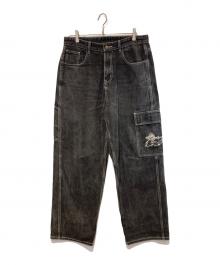 COME SUNDOWN（カムサンダウン）の古着「デニムカーゴパンツ」｜ブラック