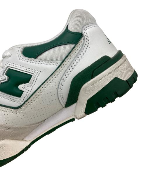 NEW BALANCE（ニューバランス）NEW BALANCE (ニューバランス) BB550WT1 ホワイト×グリーン サイズ:US5の古着・服飾アイテム