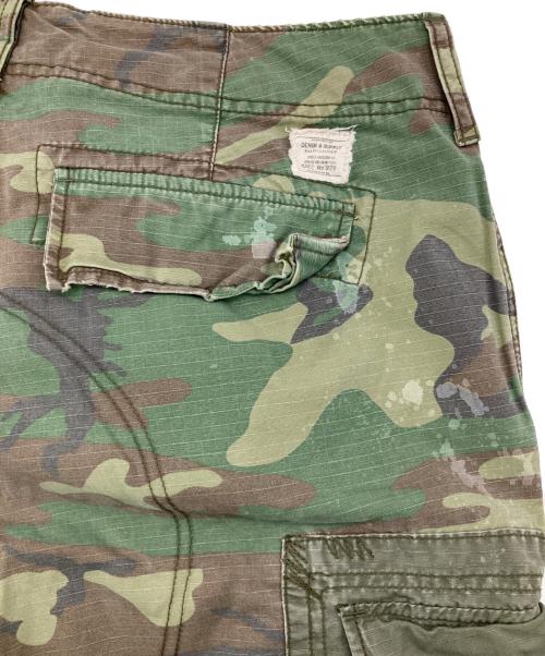 Denim & Supply Ralph Lauren（デニム＆サプライ ラルフローレン）Denim & Supply Ralph Lauren (デニム＆サプライ ラルフローレン) ペイントコットンリップストップカーゴパンツ オリーブ×ブラウン サイズ:34×32の古着・服飾アイテム