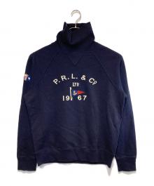POLO RALPH LAUREN（ポロ・ラルフローレン）の古着「ハイネックラグランスウェット」｜ネイビー