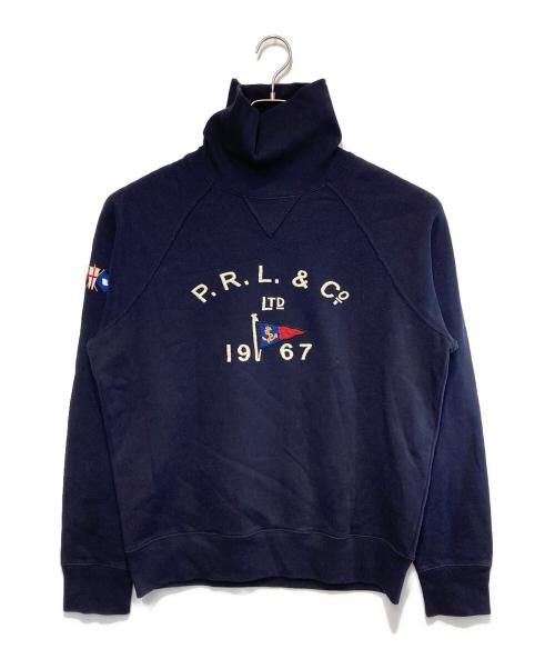 POLO RALPH LAUREN（ポロ・ラルフローレン）POLO RALPH LAUREN (ポロ・ラルフローレン) ハイネックラグランスウェット ネイビー サイズ:Mの古着・服飾アイテム