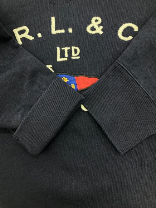 POLO RALPH LAUREN（ポロ・ラルフローレン）POLO RALPH LAUREN (ポロ・ラルフローレン) ハイネックラグランスウェット ネイビー サイズ:Mの古着・服飾アイテム