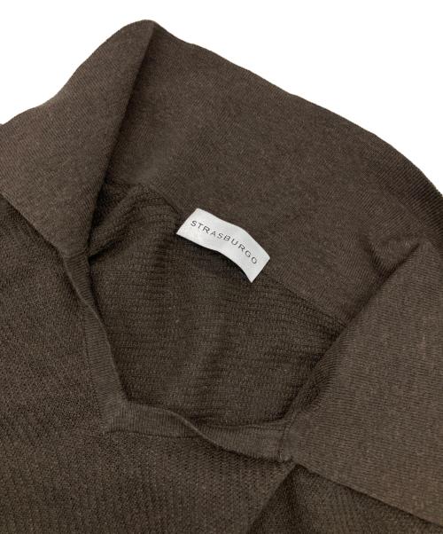 STRASBURGO（ストラスブルゴ）STRASBURGO (ストラスブルゴ) スキッパーポロシャツ ブラウン サイズ:Lの古着・服飾アイテム