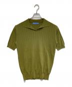 BluBreブルブレ）の古着「針抜きスキッパーTシャツ」｜グリーン