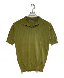 BluBre（ブルブレ）の古着「針抜きスキッパーTシャツ」｜グリーン