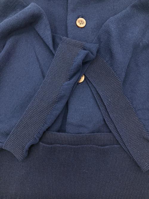 Felisi IL GOLF（フェリージ イル ゴルフ）Felisi IL GOLF (フェリージ イル ゴルフ) ニットポロシャツ ネイビー サイズ:Lの古着・服飾アイテム