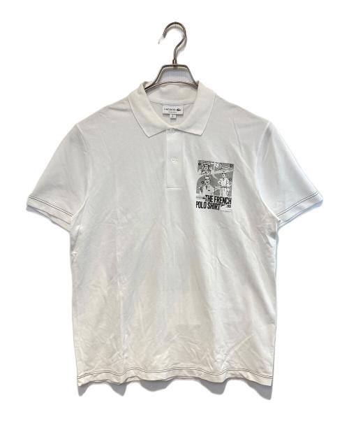 LACOSTE（ラコステ）LACOSTE (ラコステ) ルネ・ラコステグラフィックパックプリントポロシャツ ホワイト サイズ:Lの古着・服飾アイテム