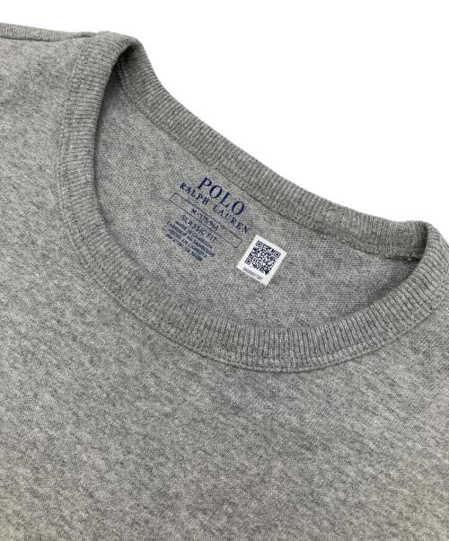 POLO RALPH LAUREN（ポロ・ラルフローレン）POLO RALPH LAUREN (ポロ・ラルフローレン) ポニー刺繍クルーネックカットソー グレー サイズ:Mの古着・服飾アイテム