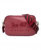 COACHコーチ）の古着「ホースアンドキャリッジショルダーバッグ」｜ピンク