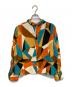 Tnewties (トゥエンティーズ) 頭上にいるハチドリブラウス オレンジ×ブルー サイズ:L：4000円