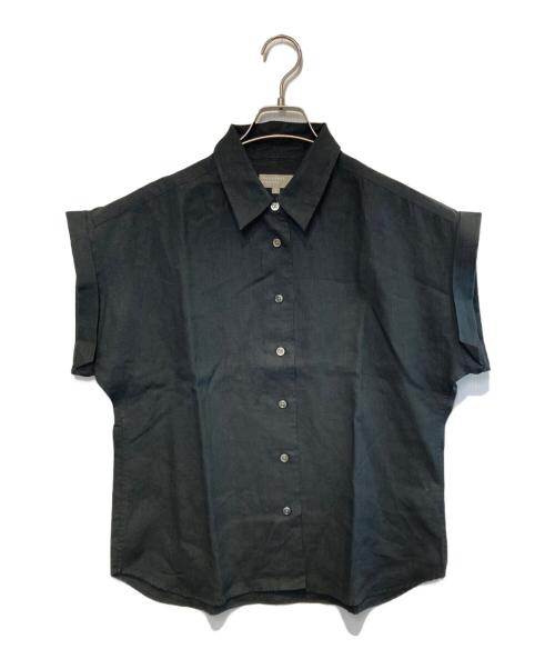 MARGARET HOWELL（マーガレットハウエル）MARGARET HOWELL (マーガレットハウエル) SHIRTING LINEN II CUFFED COLLARED SHIRTS ブラック サイズ:2の古着・服飾アイテム