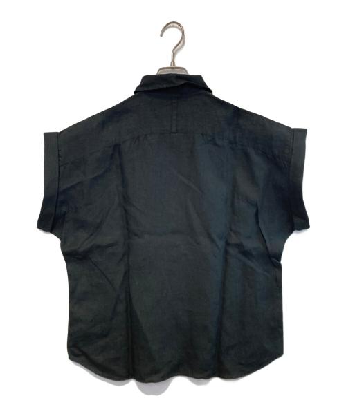 MARGARET HOWELL（マーガレットハウエル）MARGARET HOWELL (マーガレットハウエル) SHIRTING LINEN II CUFFED COLLARED SHIRTS ブラック サイズ:2の古着・服飾アイテム