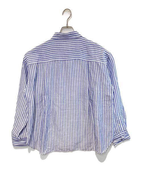IENA（イエナ）IENA (イエナ) ラミーリヨセル2wayシャツ ホワイト×ブルー サイズ:Freeの古着・服飾アイテム