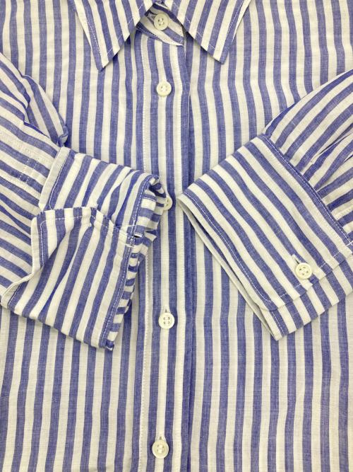 IENA（イエナ）IENA (イエナ) ラミーリヨセル2wayシャツ ホワイト×ブルー サイズ:Freeの古着・服飾アイテム