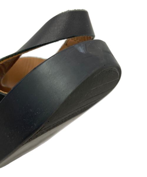 Caminando（カミナンド）Caminando (カミナンド) DOUBLE RING PLATFORM SANDALS ブラック サイズ:7の古着・服飾アイテム