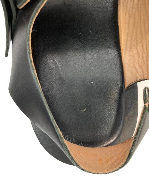 Caminando（カミナンド）Caminando (カミナンド) DOUBLE RING PLATFORM SANDALS ブラック サイズ:7の古着・服飾アイテム