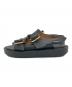 Caminando (カミナンド) DOUBLE RING PLATFORM SANDALS ブラック サイズ:7：8000円