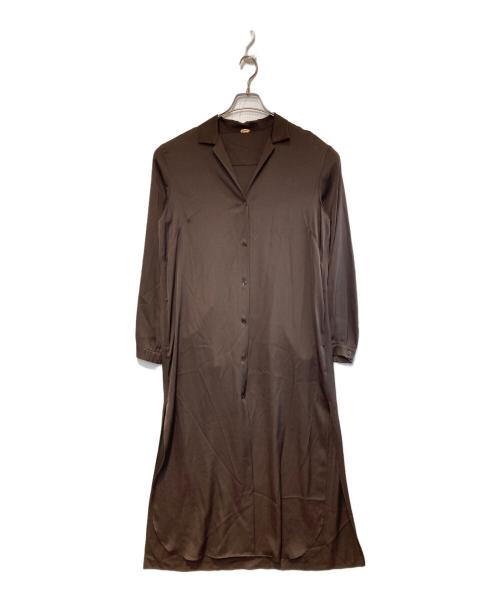 MUSE de Deuxieme Classe（ミューズ ドゥーズィエム クラス）MUSE de Deuxieme Classe (ミューズ ドゥーズィエム クラス) SILK SATIN ロング ワンピース ブラウン サイズ:Freeの古着・服飾アイテム