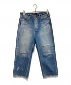 MADISON BLUEマディソンブルー）の古着「CRASHED SAROUEL PT DENIM」｜インディゴ
