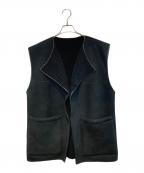 SEEALLシーオール）の古着「MOUTON SHEARING OVERSIZED GILET」｜ブラック